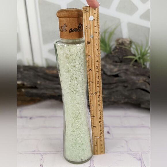 Green Bath Salts in Tall Decorative Bottle - Picture 6 of 7